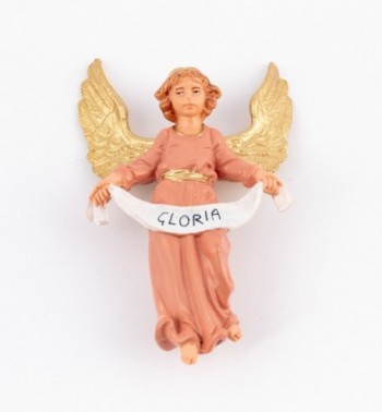 Ángel de la gloria para belén en color tradicional, 10 cm.