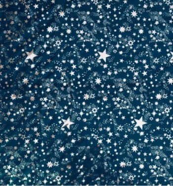 Rollo de cielo estrellado plata 100x70  cm.