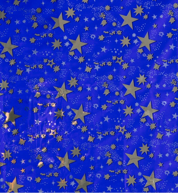 Rollo de cielo estrellado oro 100x70 cm.