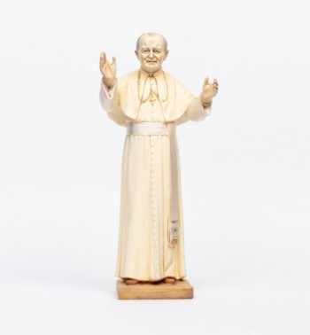 Papa Juan Pablo II con solideo de resina  56 cm