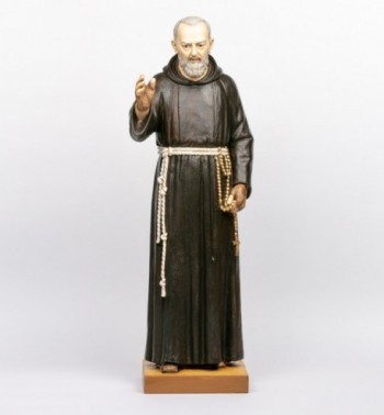 Padre Pío de resina  100 cm