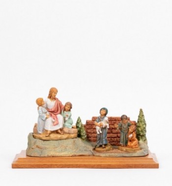Ambientación Jesús con niños con figuras 12 cm