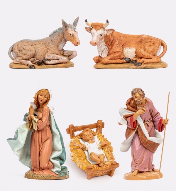 5 piezas Natividad para belén 30 cm.