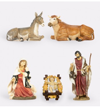 5 piezas Natividad en resina para belén 180 cm.