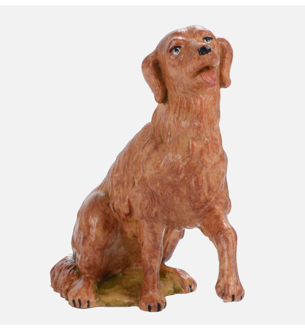 Perro sentado para belén 19 cm.
